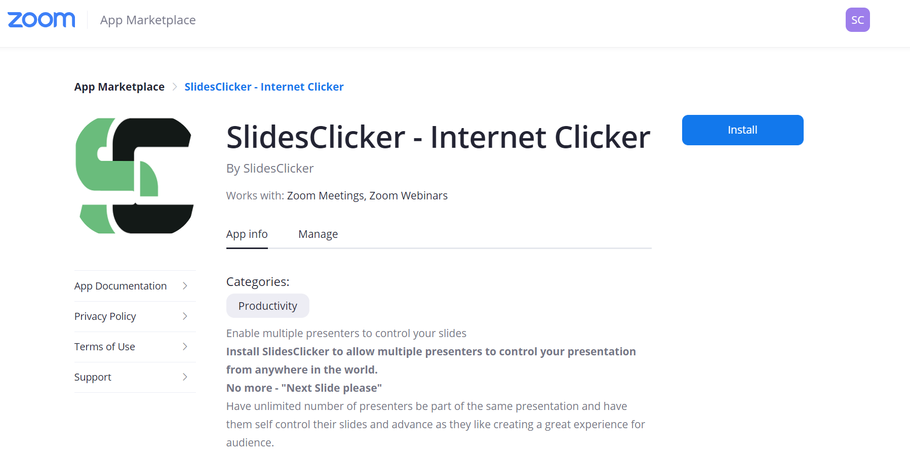 Zoom Internet Clicker